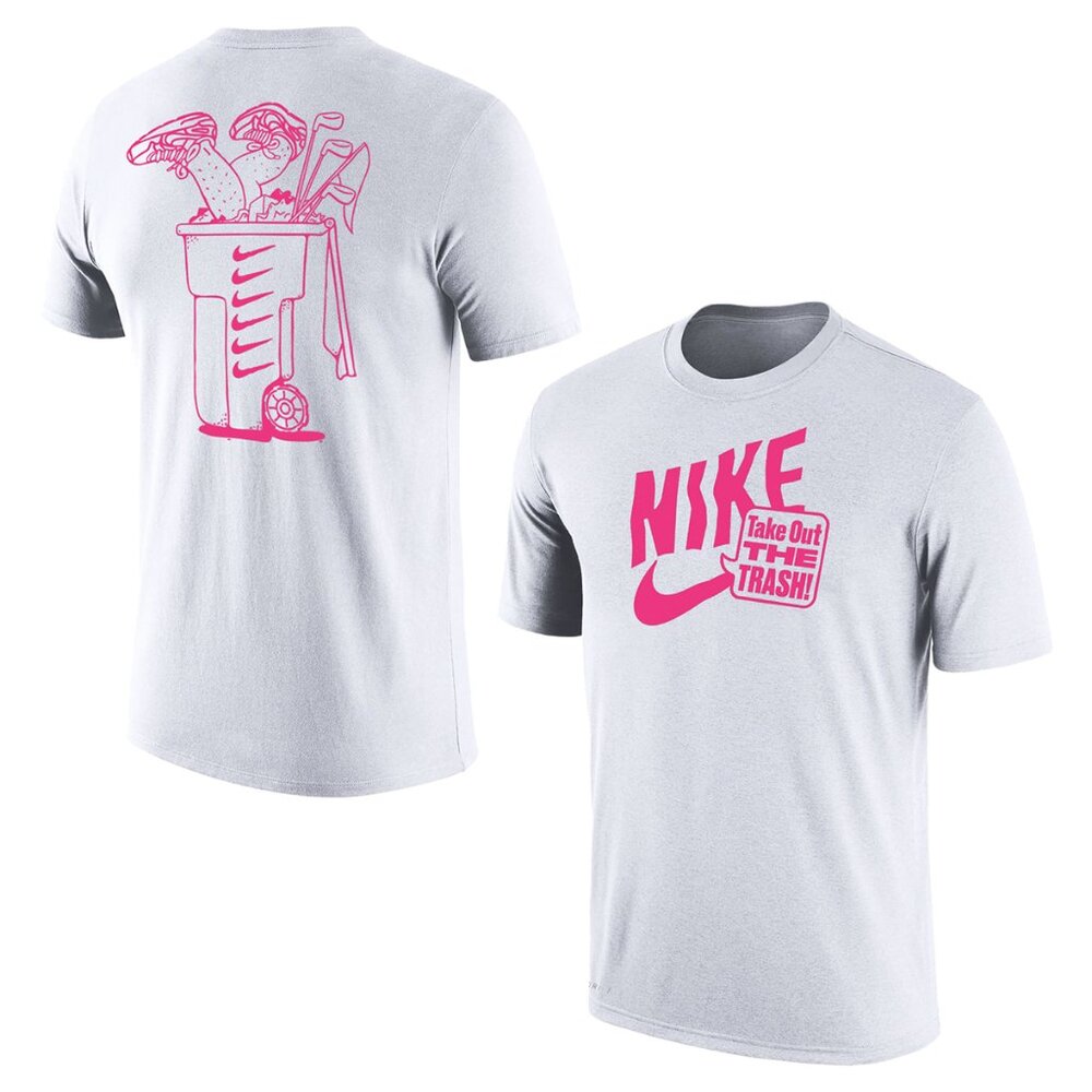 NIKE GOLF TAKE OUT THE TRASH WASTE MANAGEMENT SHIRT M11843WM24-WHT WHITE M